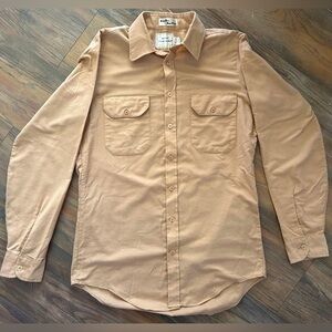 1970s Sears Wearmaster Vintage Light Button Down Shirt Medium